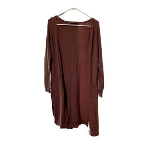 Mauve Long Cardigan.